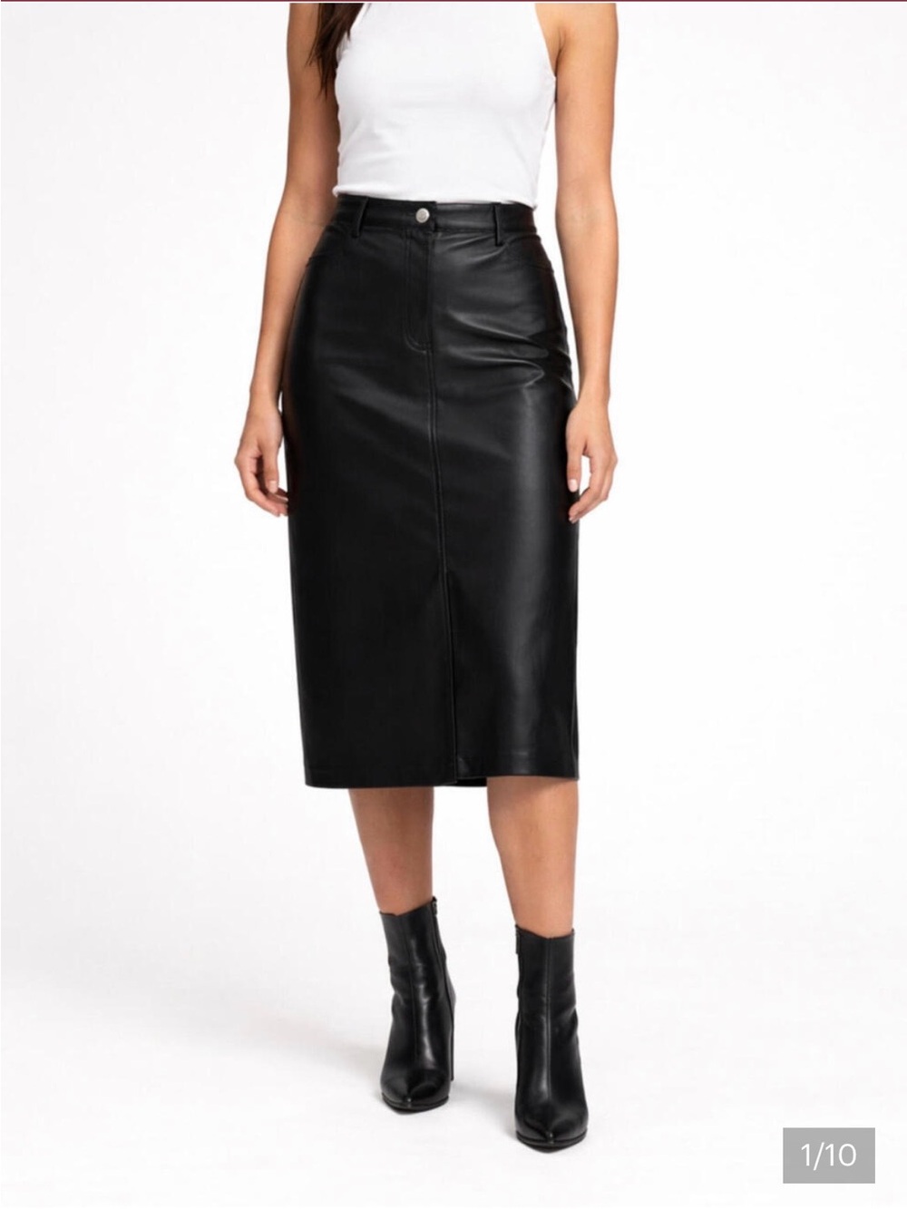 Aritzia (Wilfred) - Vegan Leather Midi Pencil Skirt